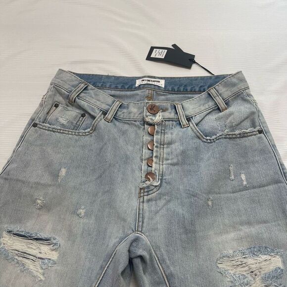 NWT One X One Teaspoon Saints Phoenix Destroyed Denim Jeans Size 26 New - Picture 3 of 12